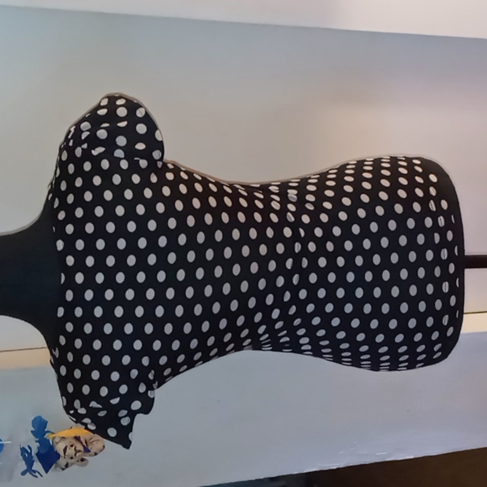 Sourpuss Black and White Polka Dots Blouse. - Picture 2 of 3